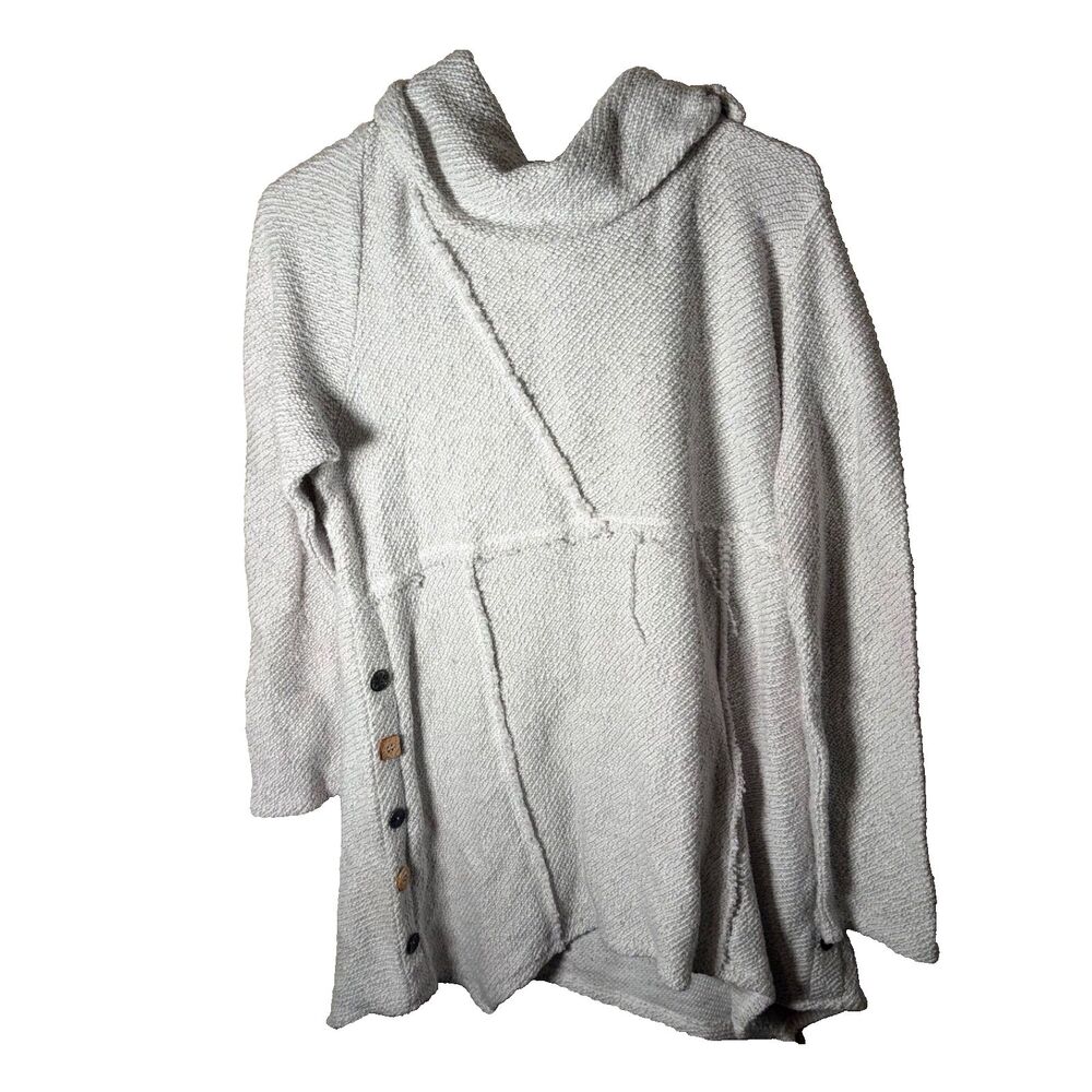 Soft Surroundings Sweatshirt Women’s Large Gray Cowl Neck Knit Heavyweight